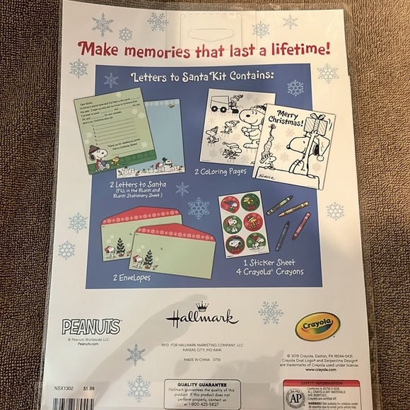 Hallmark Letters to Santa featuring the Peanuts Snoopy and Woodstock good for 2 - Picture 2 of 3